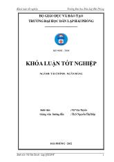 Khóa luận Giải pháp nâng cao hiệu quả huy động vốn tại chi nhánh ngân hàng nông nghiệp và phát triển nông thôn huyện Thuỷ Nguyên