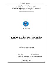 Khóa luận Giải pháp tăng cường huy động vốn tại ngân hàng thương mại cổ phần Đại Dương - Chi nhánh Hải Phòng