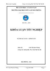 Khóa luận Hoàn thiện công tác kế toán chi phí, doanh thu và xác định kết quả kinh doanh tại công ty TNHH Hưng Thịnh