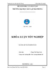 Khóa luận Hoàn thiện công tác kế toán doanh thu, chi phí và xác định kết quả kinh doanh tại công ty cổ phần thương mại dịch vụ vận tải xi măng Hải Phòng