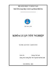 Khóa luận Hoàn thiện công tác kế toán doanh thu, chi phí và xác định kết quả kinh doanh tại chi nhánh công ty TNHH MTV dược phẩm trung ương 2 tại Hải Phòng