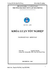 Khóa luận Hoàn thiện công tác kế toán doanh thu, chi phí và xác định kết quả kinh doanh tại công ty TNHH tohoku pioneer Việt Nam