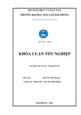 Khóa luận Hoàn thiện công tác kế toán doanh thu, chi phí và xác định kết quả kinh doanh tại công ty cổ phần Hoàng Long Hải Phòng