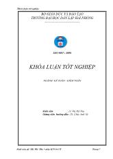 Khóa luận Hoàn thiện công tác kế toán doanh thu, chi phí và xác định kết quả kinh doanh tại công ty cổ phần đại lý hàng hải Việt Nam - Dịch vụ hàng hải phương đông