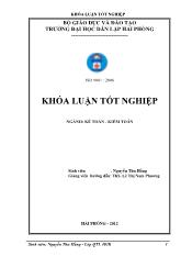 Khóa luận Hoàn thiện công tác kế toán doanh thu, chi phí và xác định kết quả kinh doanh tại công ty TNHH thương mại Chung Hằng