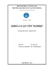 Khóa luận Hoàn thiện công tác kế toán doanh thu, chi phí và xác định kết quả kinh doanh tại công ty TNHH Tân Bình