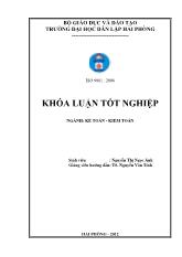 Khóa luận Hoàn thiện công tác kế toán doanh thu, chi phí và xác định kết quả kinh doanh tại công ty cổ phần tư vấn đầu tư và xây dựng giao thông công chính Hải Phòng