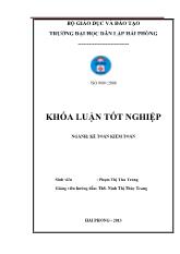 Khóa luận Hoàn thiện công tác kế toán doanh thu chi phí và xác định kết quả kinh doanh tại công ty trách nhiệm hữu hạn thương mại Tùng Thịnh