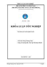 Khóa luận Hoàn thiện công tác kế toán doanh thu, chi phí và xác định kết quả kinh doanh tại công ty TNHH Yến Bình