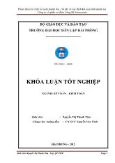 Khóa luận Hoàn thiện công tác kế toán doanh thu, chi phí và xác định kết quả kinh doanh tại công ty cổ phần cơ điện Uông Bí - Vinacomin