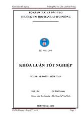 Khóa luận Hoàn thiện công tác kế toán doanh thu, chi phí và xác định kết quả kinh doanh tại công ty TNHH thương mại và đầu tư Đông Nam Á