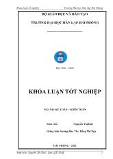 Khóa luận Hoàn thiện công tác kế toán lập và phân tích Báo cáo kết quả kinh doanh tại công ty cổ phần hàng kênh xí nghiệp xây dựng hàng kênh