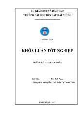 Khóa luận Hoàn thiện công tác kế toán nguyên vật liệu, công cụ dụng cụ tại công ty cổ phần lai dắt và vận tải cảng Hải Phòng