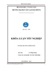 Khóa luận Hoàn thiện công tác kế toán nguyên vật liệu - Công cụ dụng cụ tại công ty TNHH nhựa Ngọc Hải