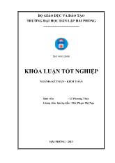 Khóa luận Hoàn thiện công tác kế toán nguyên vật liệu tại công ty TNHH MTV xây lắp và vật liệu xây dựng V