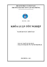 Khóa luận Hoàn thiện công tác kế toán tập hợp chi phí sản xuất và tính giá thành sản phẩm tại công ty cổ phần xây dựng thủy lợi Thái Bình