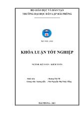 Khóa luận Hoàn thiện công tác kế toán tập hợp chi phí sản xuất và tính giá thành sản phẩm tại công ty TNHH một thành viên cấp nước Hải Phòng