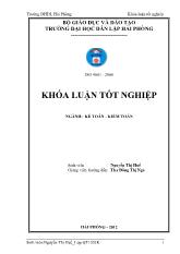 Khóa luận Hoàn thiện công tác kế toán thuế giá trị gia tăng tại chi nhánh số 1 công ty cổ phần thép và vật tư Hải Phòng – nhà máy cáp thép FCT và dây Hàn Điện