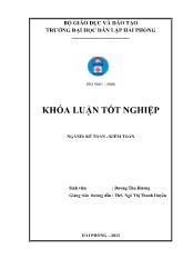 Khóa luận Hoàn thiện công tác kế toán tiền lương và các khoản trích theo lương tại công ty cổ phần du lịch Đồ Sơn