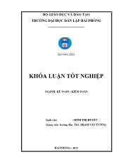 Khóa luận Hoàn thiện công tác kế toán vốn bằng tiền tại công ty TNHH MTV xi măng vicem Hải Phòng