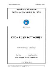 Khóa luận Hoàn thiện công tác lập và phân tích bảng cân đối kế toán tại Công ty Cổ phần Nghĩa Thắng