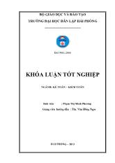 Khóa luận Hoàn thiện công tác lập và phân tích bảng cân đối kế toán tại công ty cổ phần Mỹ Hảo