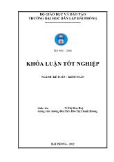 Khóa luận Hoàn thiện công tác lập và phân tích bảng cân đối kế toán tại chi nhánh công ty cổ phần thương mại Thái Hưng