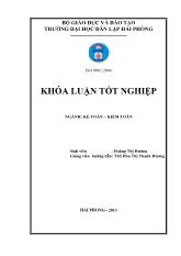 Khóa luận Hoàn thiện công tác lập và phân tích bảng cân đối kế toán tại công ty TNHH xây dựng và vận tải Hoàng Trường