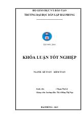 Khóa luận Hoàn thiện công tác lập và phân tích Báo cáo kết quả kinh doanh tại chi nhánh công ty Cổ phần tập đoàn Vinacontrol Hải Phòng