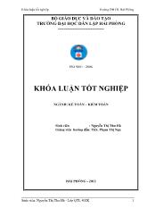 Khóa luận Hoàn thiện công tác lập và phân tích Báo cáo kết quả kinh doanh tại công ty TNHH Hải Đăng