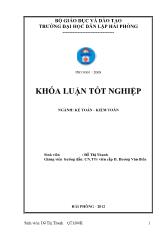 Khóa luận Hoàn thiện công tác tổ chức kế toán tập hợp chi phí sản xuất và tính giá thành sản phẩm tại công ty TNHH thương mại VIC