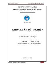 Khóa luận Hoàn thiện công tác tổ chức lập và phân tích Bảng cân đối kế toán tại công ty TNHH Thanh Biên