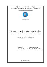 Khóa luận Hoàn thiện tổ chức công tác kế toán chi phí, doanh thu và xác định kết quả kinh doanh tại công ty TNHH Trung Trang