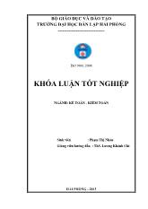 Khóa luận Hoàn thiện tổ chức công tác kế toán chi phí, doanh thu và xác định kết quả kinh doanh tại công ty TNHH xây dựng & thương mại Nam Sơn