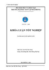 Khóa luận Hoàn thiện tổ chức công tác kế toán doanh thu, chi phí bán hàng và xác định kết quả kinh doanh tại công ty cổ phần sơn Hải Phòng