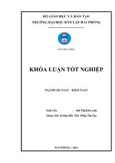 Khóa luận Hoàn thiện tổ chức công tác kế toán doanh thu, chi phí và xác định kết quả kinh doanh tại công ty TNHH Hoa Đại