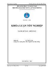 Khóa luận Hoàn thiện tổ chức công tác kế toán doanh thu, chi phí và xác định kết quả kinh doanh tại công ty cổ phần Việt Thịnh