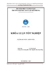 Khóa luận Hoàn thiện tổ chức công tác kế toán doanh thu, chi phí và xác định kết quả kinh doanh tại công ty cổ phần Đức Thiện