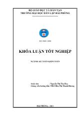 Khóa luận Hoàn thiện tổ chức công tác kế toán nguyên vật liệu và công cụ dụng cụ tại công ty TNHH MTV đóng và sửa chữa tàu Hải Long