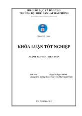 Khóa luận Hoàn thiện tổ chức công tác kế toán tài sản cố định tại công ty cổ phần thương binh Trường Sơn