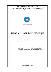 Khóa luận Hoàn thiện tổ chức kế toán chi phí sản xuất và tính giá thành sản phẩm tại công ty seasafico Hà Nội