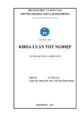 Khóa luận Hoàn thiện tổ chức kế toán doanh thu, chi phí và xác định kết quả kinh doanh tại công ty cổ phần vận tải biển Hoàng Anh