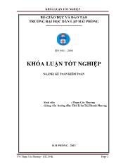 Khóa luận Hoàn thiện tổ chức kế toán doanh thu, chi phí và xác định kết quả kinh doanh tại công ty cổ phần khí công nghiệp Vinashin