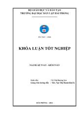 Khóa luận Hoàn thiện tổ chức kế toán nguyên vật liệu tại công ty cổ phần xây dựng công trình đường bộ Hải Phòng