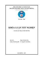 Khóa luận Khảo sát mức độ ô nhiễm chất hữu cơ dễ phân hủy tại một số hồ điều hòa trên địa bàn thành phố hải phòng dựa trên thông số bod được xác định bằng phương pháp đo do và phương pháp chuẩn độ