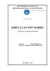 Khóa luận Một số biện pháp mở rộng thị trường tiêu thụ sản phẩm gỗ ván sợi MDF của công ty TNHH MTV lâm nghiệp Hoành Bồ Quảng Ninh