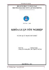 Khóa luận Một số giải pháp nhằm nâng cao chất lượng sản phẩm tại công ty TNHH may xuất khẩu Minh Thành