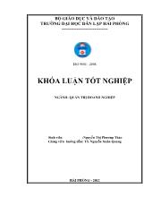 Khóa luận Một số giải pháp nhằm tạo động cơ làm việc tích cực cho người lao động tại công ty cổ phần cảng cửa cấm Hải Phòng