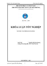 Khóa luận Nâng cao chất lượng cho vay tại ngân hàng thương mại cổ phần công thương Việt Nam, chi nhánh Uông Bí