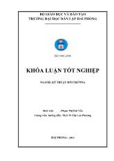 Khóa luận Nghiên cứu xử lí hỗn hợp nước thải tại các chợ